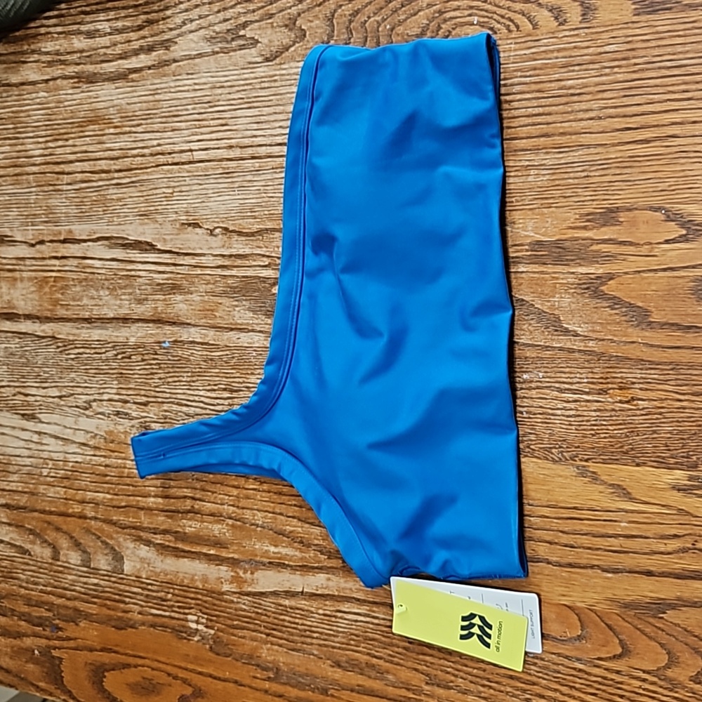 Electric Blue one shoulder athletic top NWT